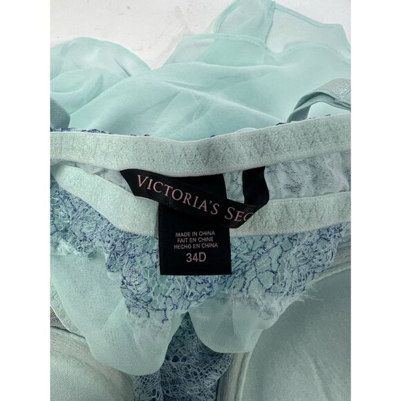 Victoria’s Secret Embroidered Lace Babydoll Nighty Teddy Lingerie Gown 34D - Picture 2 of 5